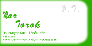 mor torok business card